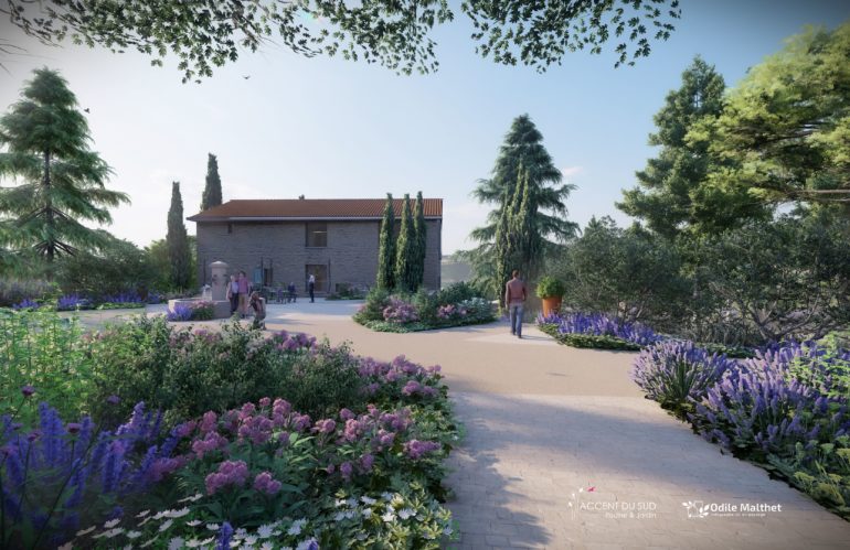 Modélisation 3D d'un projet paysager pour un jardin d'exception dans le Lubéron.